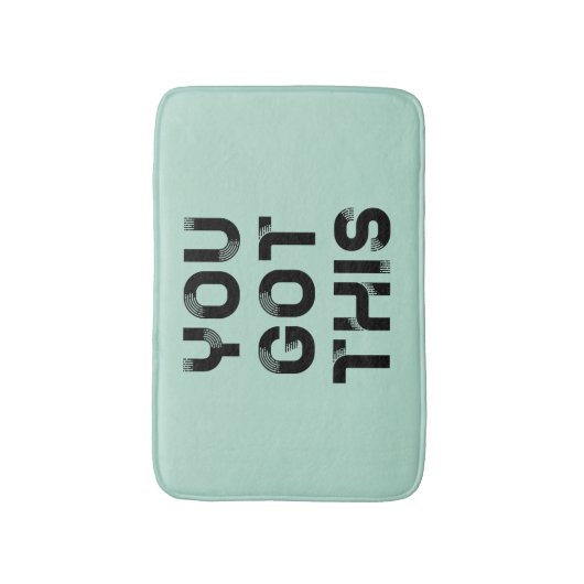 Je hebt dit zwarte lettertype badmat (Voorkant Verticaal)