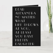 JE HEBT  DOCHTER ♥ Grappig Moederdag Kaart (Voorkant)