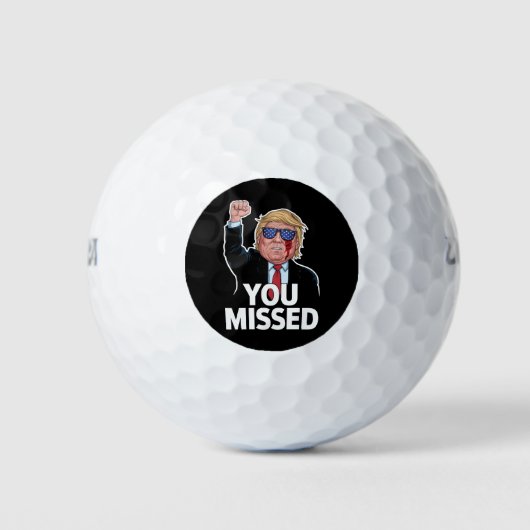 Je hebt Donald Trump gemist Golfballen (Voorkant)
