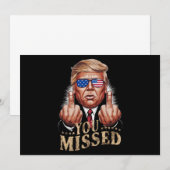 Je hebt Donald Trump US verkiezingen gemist Kaart (Voorkant / Achterkant)