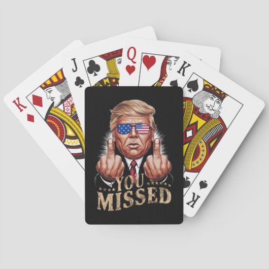Je hebt Donald Trump US verkiezingen gemist Pokerkaarten (Achterkant)