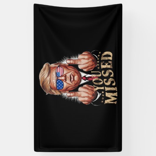 Je hebt Donald Trump US verkiezingen gemist Spandoek (Verticaal)