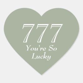 Je hebt echt geluk 777 Hartstickers Hart Sticker