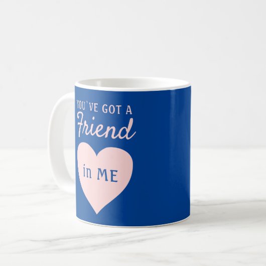 Je hebt een Friend Blue Pink Heart-vriendschap. Koffiemok (Voorkant links)