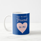 Je hebt een Friend Blue Pink Heart-vriendschap. Koffiemok (Links)