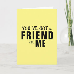 Je hebt een Friend Yellow Typografie vriendschap. Kaart