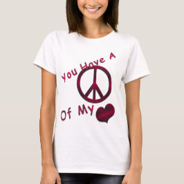 Je hebt een gemoedsrust in mijn T-shirt van hartvr