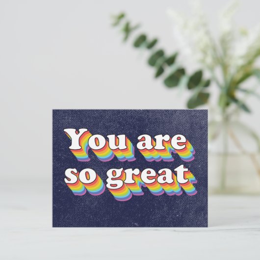 Je hebt een geweldige retro stijl feestdagenkaart (Staand voorkant)