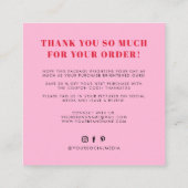 Je hebt een geweldige smaak bedankt vierkante visitekaartje (Achterkant)