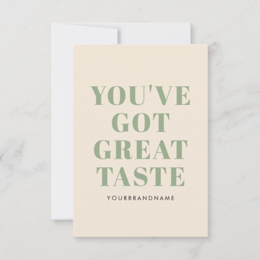 Je hebt een geweldige smaak-business bedankt (Voorkant)