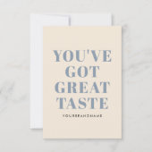 Je hebt een geweldige smaak-business bedankt (Voorkant)