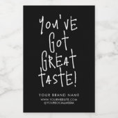 Je hebt een geweldige smaak doos verzegeling verpa voedselcontainer etiket (Enkel label)