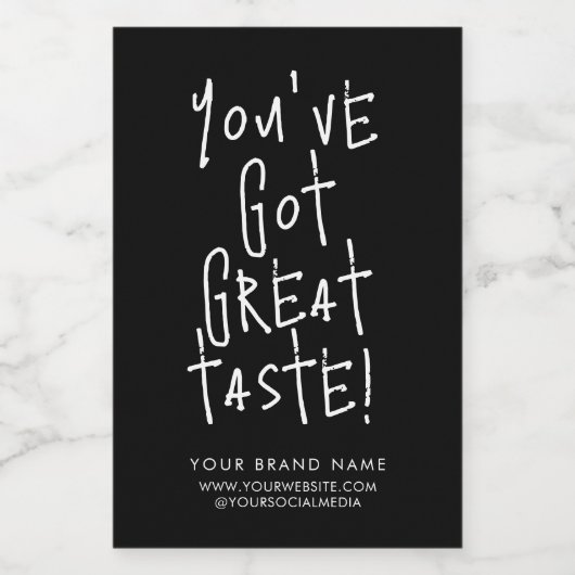 Je hebt een geweldige smaak doos verzegeling verpa voedselcontainer etiket (Enkel label)