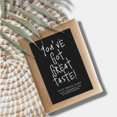 Je hebt een geweldige smaak doos verzegeling verpa voedselcontainer etiket