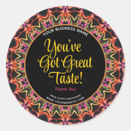 Je hebt een geweldige smaak kleurrijk bedankt ronde sticker