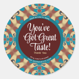 Je hebt een geweldige smaken met Earthy Turquoise Ronde Sticker