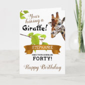 Je hebt een Giraffe! Aangepaste verjaardag Kaart (Voorkant)