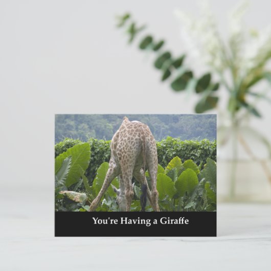 Je hebt een Giraffe! Briefkaart (Staand voorkant)
