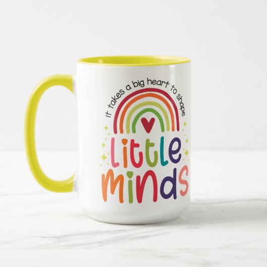 Je hebt een groot hart nodig om kleine geesten ler mok (Links)