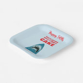 Je hebt een grotere taart nodig, grappige haaienbe papieren bordje (Gebogen)