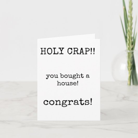 Je hebt een huis gekocht, Housewarming, Nieuw huis Kaart (Voorkant)