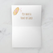 Je hebt een kaart met de tekst 'hart van goud' (Binnen)