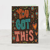 Je hebt een leuke folk stijlvolle aanmoediging kaart (Voorkant)