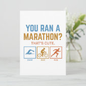 Je hebt een marathon bedankkaart (Staand voorkant)