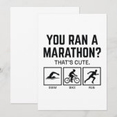 Je hebt een marathon bedankkaart (Voorkant / Achterkant)