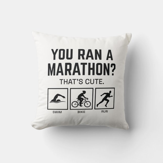 Je hebt een marathon gelopen kussen (Voorkant)