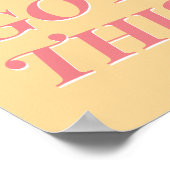 Je hebt een moderne citroengele perzikel poster (Hoek)