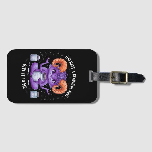 Je hebt een mooie sol satanische baphomet bagagelabel (Voorkant (horizontaal))