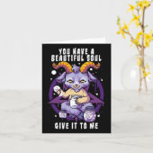 Je hebt een mooie sol satanische baphomet Hwe Kaart (Gele Bloem)