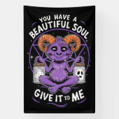 Je hebt een mooie sol satanische baphomet spandoek (Verticaal)