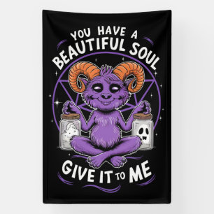 Je hebt een mooie sol satanische baphomet spandoek