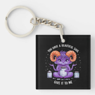 Je hebt een mooie ziel Satanische Baphomet Sleutelhanger