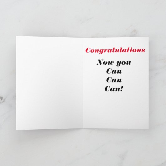 Je hebt een nieuwe Knie Can Card Feestdagen Kaart (Binnen)