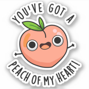 Je hebt een peach van mijn hart grappige fruitpun sticker