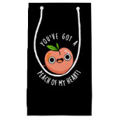 Je hebt een peach van mijn hartenfruitpun, donkere klein cadeauzakje (Voorkant)