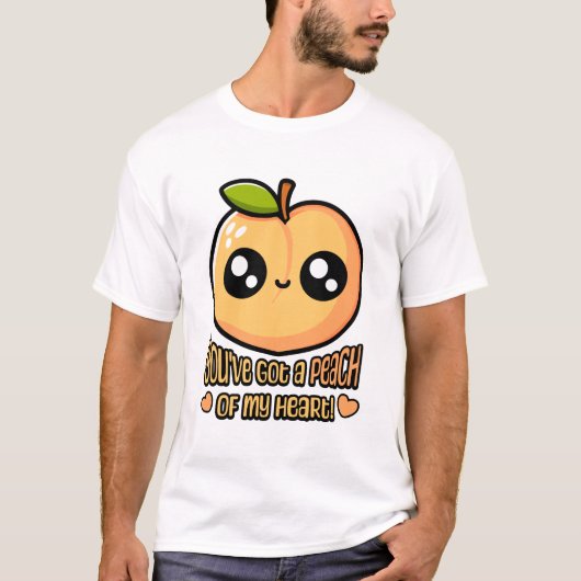 Je hebt een perzik van mijn hart! Schattige Peach  T-shirt (Voorkant)
