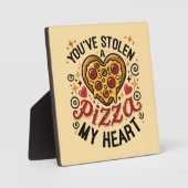 Je hebt een pizza gestolen Mijn hart - Funny Pizza Fotoplaat (Voorkant)