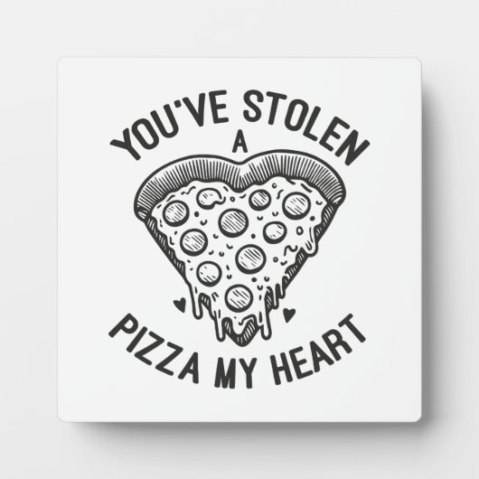 Je hebt een pizza gestolen Mijn hart - Funny Pizza Fotoplaat (Voorkant)