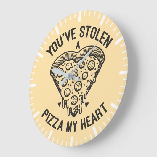 Je hebt een pizza gestolen Mijn hart - Funny Pizza Grote Klok (Hoek)