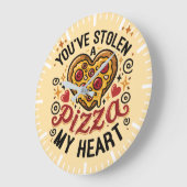 Je hebt een pizza gestolen Mijn hart - Funny Pizza Grote Klok (Hoek)