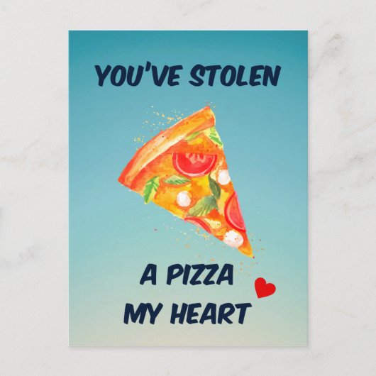 Je hebt een pizza gestolen. | WENSKAART Briefkaart (Voorkant)