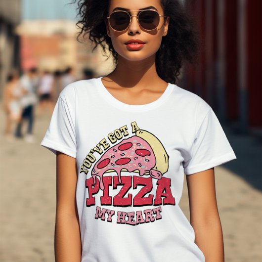Je hebt een pizza in mijn hart retro t-shirt