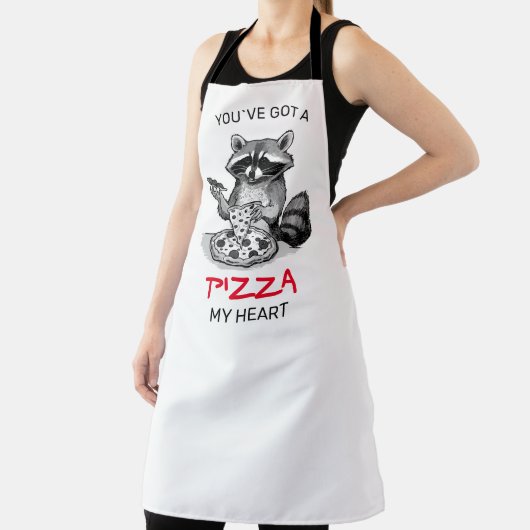 Je hebt een pizza in mijn hart | wasbeer schort (Insitu)