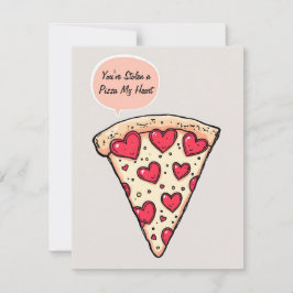 Je hebt een pizza mijn hart gestolen feestdagenkaart