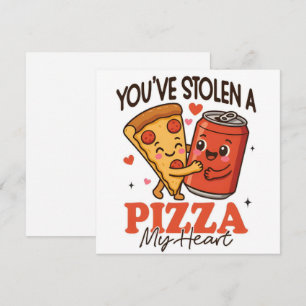 Je hebt een pizza mijn hart gestolen Wenskaart voo Feestdagenkaart