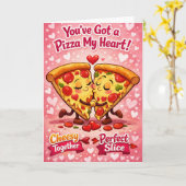 Je hebt een pizza mijn hart Grappig Kaart (Gele Bloem)